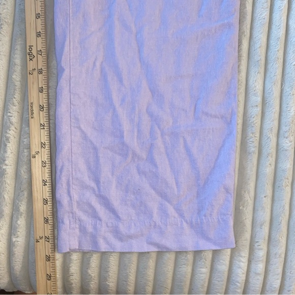 Old Navy Women's Light Purple Wide Leg Pants Linen Blend - Picture 9 of 9